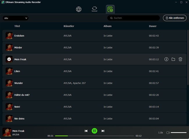 streaming-audio konvertieren