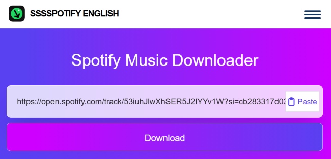 Spotify-Titel in sssSpotify hinzufügen