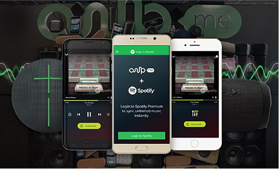 spotify über ampme auf mehreren lautsprechern abspielen