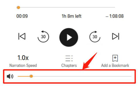 audible lauter machen über audible audio control extension