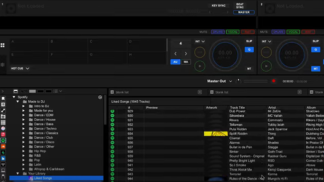 Spotify-Bibliothek in Rekordbox durchsuchen
