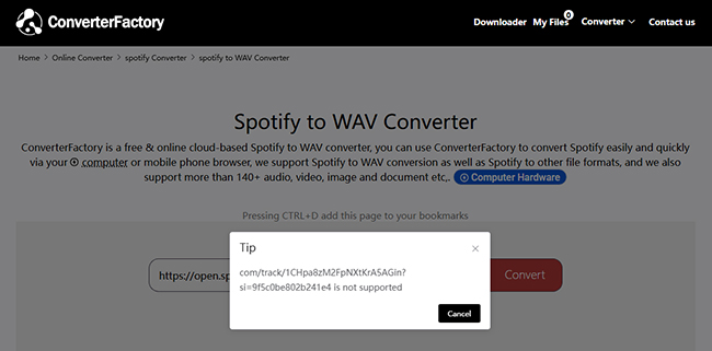 Converterfactory funktioniert nicht