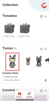 Kreativ-Tonie in der Mytonies-App