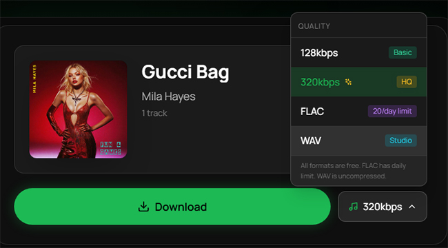 Spotify-Ausgabeformat in SpotiLab auf WAV anpassen