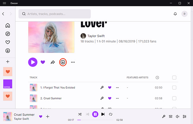 Deezer-Musik auf den PC herunterladen