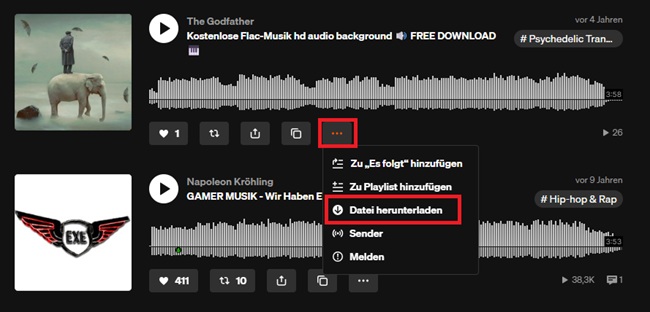 SoundCloud-FLAC herunterladen