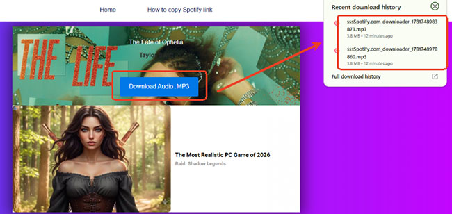 Spotify-Musik mit sssSpotify herunterladen