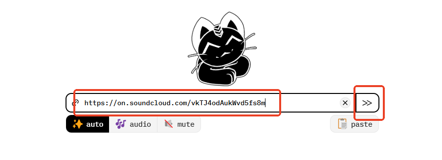 SoundCloud-Song-URL in Cobalt eingeben und herunterladen