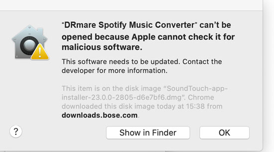 drmare kann nicht auf dem mac installiert werden