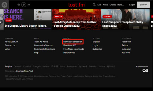 last fm webseite srobbler option herunterladen