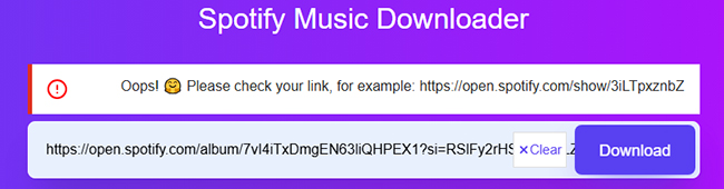 Linkfehler sssspotify