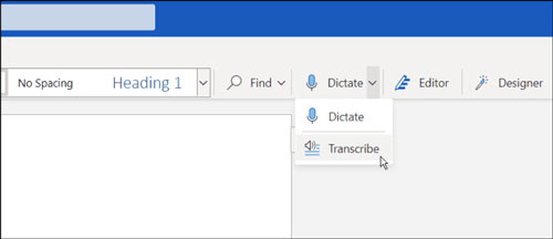 microsoft word transkribieren