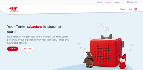 mytonies-Website auf dem Computer öffnen