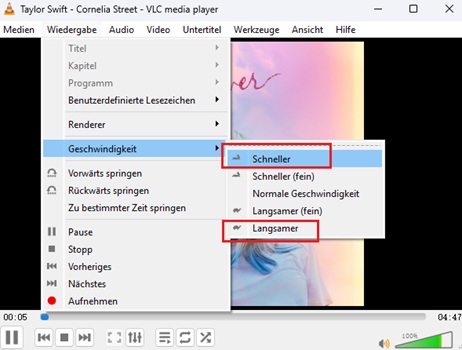 Apple-Music-Wiedergabegeschwindigkeit in VLC anpassen