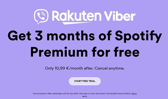 holen sie sich spotify premium kostenlos von rakuten viber