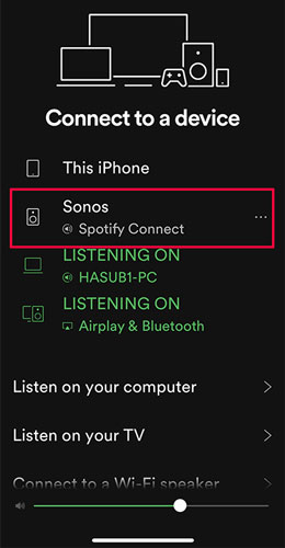 spotify verbindet mehrere geräte über sonos