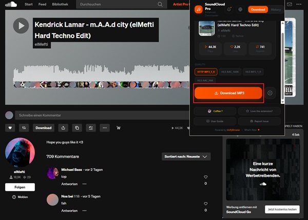 soundcloud enhanced pro erweiterung