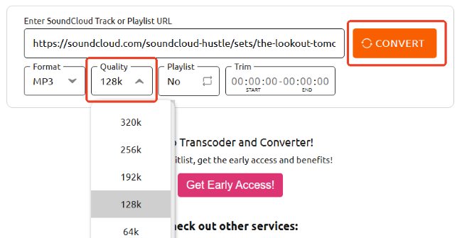 Ausgabequalität in SoundClouddl.cc anpassen