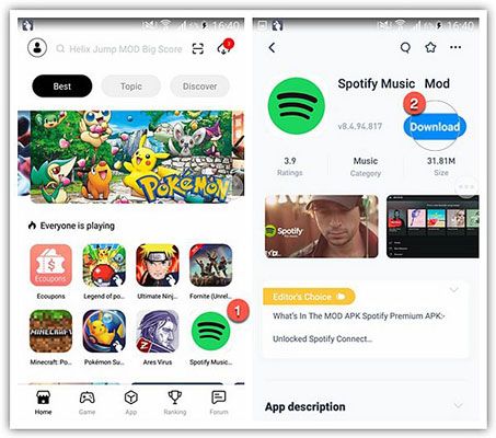 spotify premium kostenlos für android von tutuapp