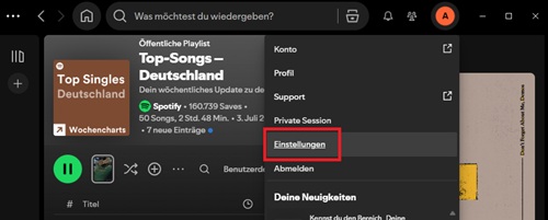 Spotify-Einstellungen