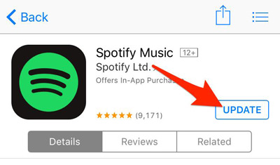 spotify auf ios geräten aktualisieren