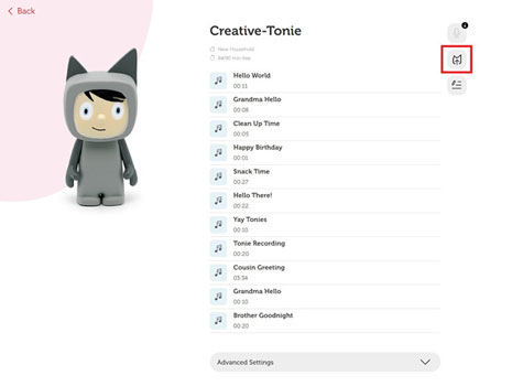 Spotify über die mytonies-Website zur Toniebox hinzufügen