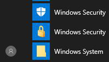 windows sicherheit im startmenü