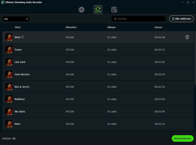 streaming-musik konvertieren